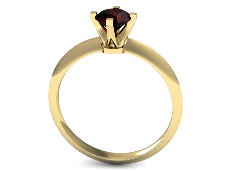 Złoty pierścionek z granatem - 541bzgr — zdjęcie 3