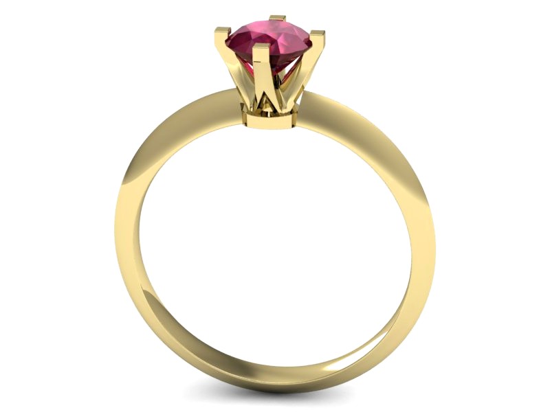 Złoty pierścionek z rubinem - 541bzr — zdjęcie 3