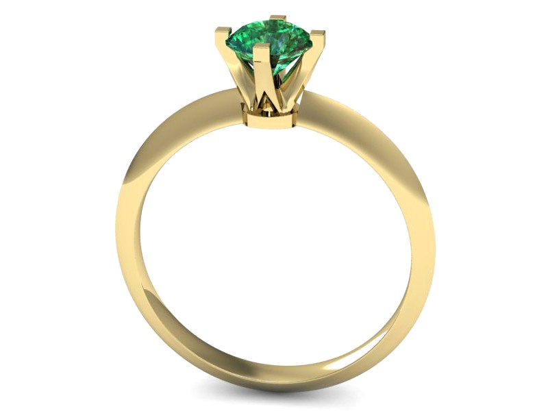 Złoty pierścionek ze szmaragdem - 541bzsm — zdjęcie 3