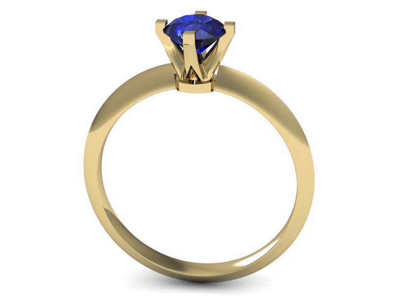 Złoty pierścionek z szafirem - 541bzszc — zdjęcie 3