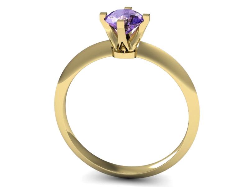 Złoty pierścionek z tanzanitem - 541bzt — zdjęcie 3