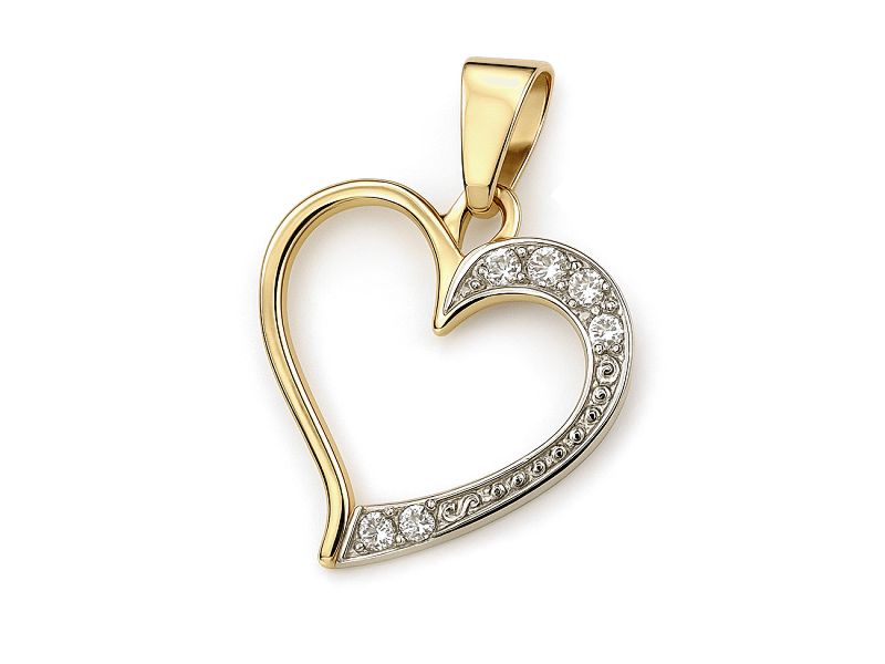 Złota zawieszka z brylantami - 549w_br_SI_H