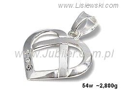 Wisiorek srebrny z cyrkoniami biżuteria srebrna próby 925 - 54w_ag