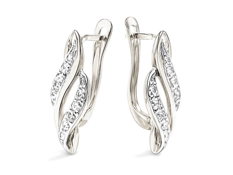 Kolczyki srebrne z cyrkoniami - 564ag