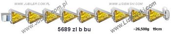 Bransoletka srebrna z bursztynem żółtym - 5689zlbbul - 1