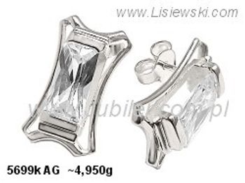 Kolczyki srebrne z cyrkoniami biżuteria srebrna - 5699kag - 1