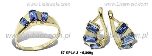 Komplet biżuterii żółte złoto - 57kplau_5_8
