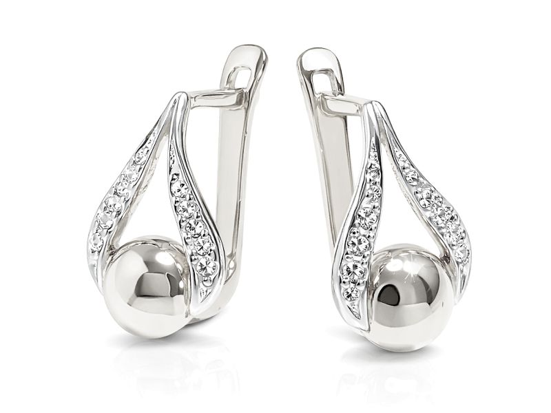 Kolczyki srebrne z cyrkoniami - 590ag