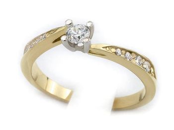 Pierścionek zaręczynowy z brylantami złoto 585 - 594bbr_VS_F - 1