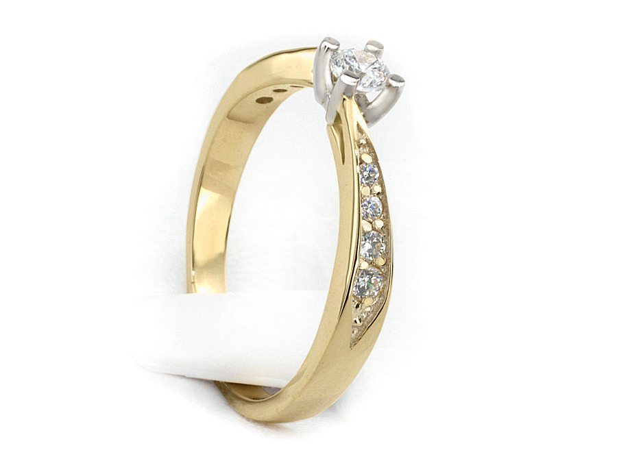 Pierścionek zaręczynowy z brylantami - 594bbr_VS_F — zdjęcie 3