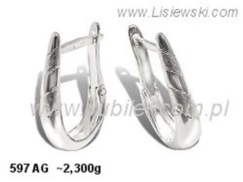 Kolczyki srebrne cyrkonie biżuteria srebro 925 - 597ag - 1