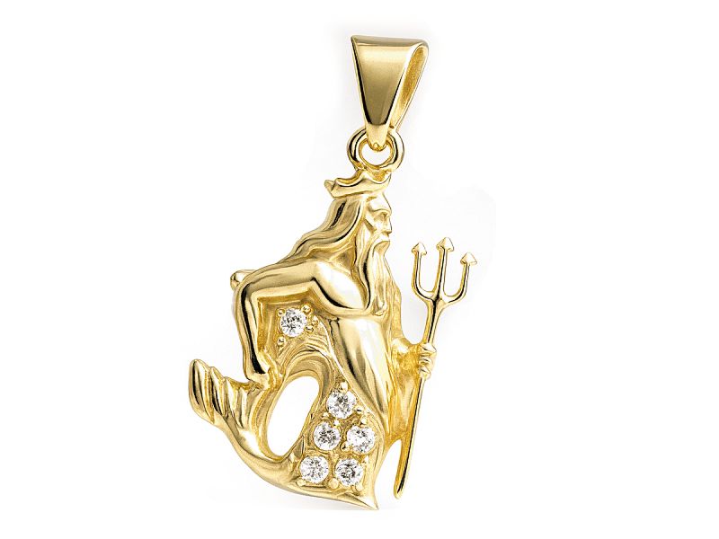 Złota zawieszka Wodnik z brylantami - 5w_wodnik_br