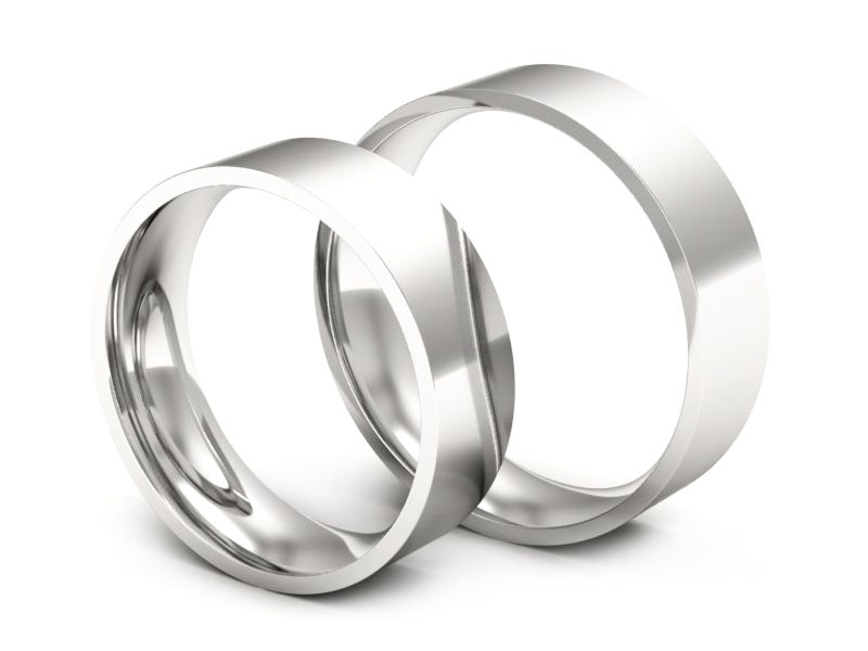 Obrączki białe złoto obrączki klasyczne - 60155T38b — zdjęcie 3