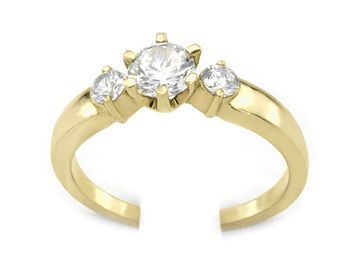 Złoty pierścionek z diamentami żółte złoto 585 - 602bbr_SI_E - 1