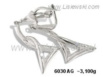 Kolczyki srebrne z cyrkoniami biżuteria srebrna 925 - 6030ag - 1