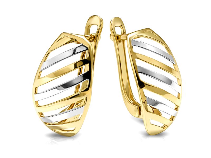 Złote kolczyki z żółtego złota - 608