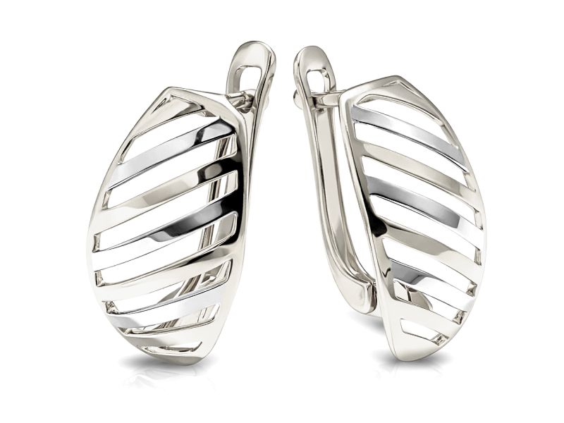 Kolczyki srebrne z cyrkoniami - 608ag