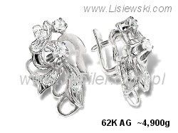 Kolczyki srebrne z cyrkoniami biżuteria srebrna próby 925 - 62kag - 1