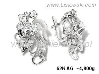 Kolczyki srebrne z cyrkoniami biżuteria srebrna 925 - 62kag - 1