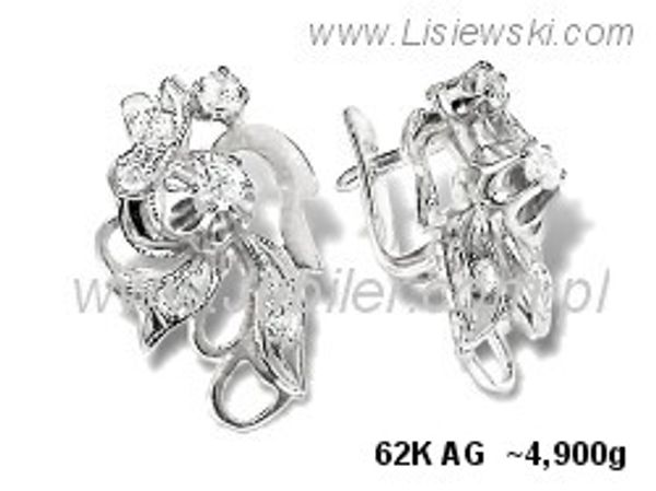 Kolczyki srebrne z cyrkoniami biżuteria srebrna próby 925 - 62kag