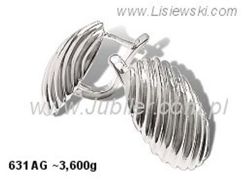 Kolczyki srebrne cyrkonie biżuteria srebro 925 - 631ag - 1