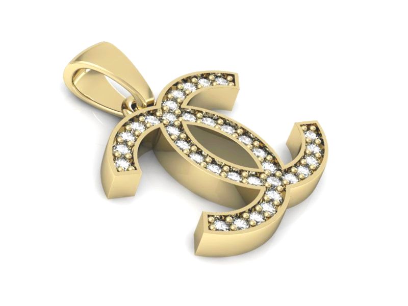 Złoty wisiorek blask cyrkonii - 634w — zdjęcie 2