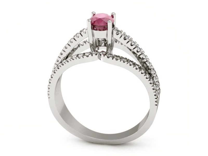 Pierścionek z rubinem i brylantami promocja - 643skK_pro — zdjęcie 3