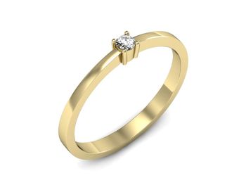 Złoty pierścionek z diamentem złoto próba 585 - 645bz - 1