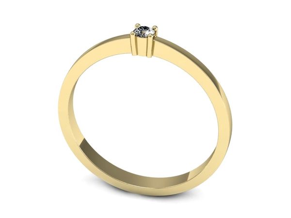 Złoty pierścionek z diamentem złoto próba 585 - 645bz