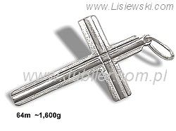 Krzyżyk srebrny biżuteria srebrna próby 925 - 64m