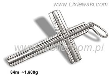 Krzyżyk srebrny biżuteria srebrna próby 925 - 64m - 1
