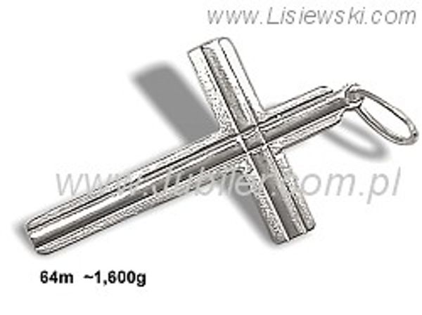 Krzyżyk srebrny biżuteria srebrna próby 925 - 64m- 1