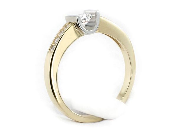 Złoty Pierścionek zaręczynowy z brylantami - 651bbr_SI_G