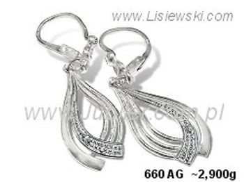 Kolczyki srebrne cyrkonie biżuteria srebro 925 - 660ag - 1