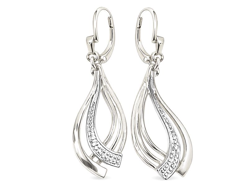 Kolczyki srebrne z cyrkoniami - 660ag