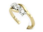 Pierścionek zaręczynowy z diamentami złoto 585 - 664bbr_VS_H - 2