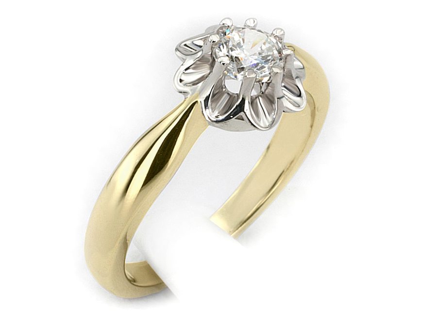 Pierścionek z diamentem - 665bbr_P_I — zdjęcie 2