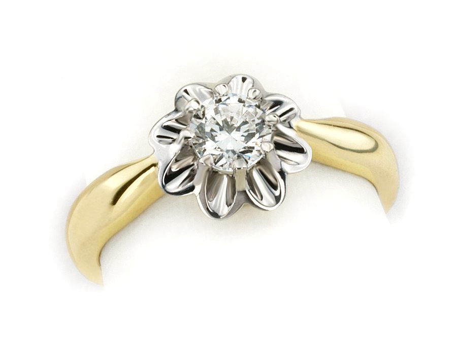 Pierścionek z diamentem - 665bbr_P_I — zdjęcie 3