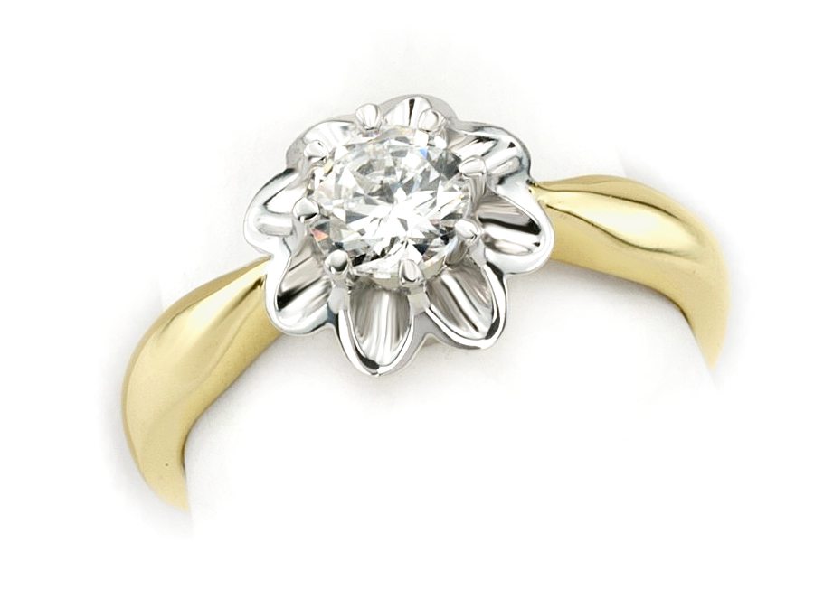 Pierścionek z brylantem - 666bbr_SI_H — zdjęcie 3