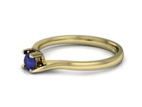 Złoty pierścionek z szafirem promocja - 666skW_pro- 2