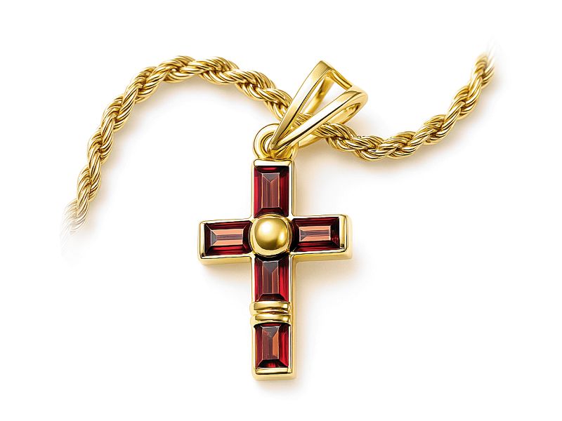 Złoty krzyżyk z granatami - 66m_0_8