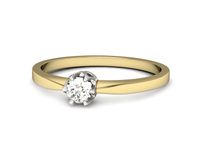 Złoty pierścionek z diamentem złoto próba 585 - 673bzb- 2