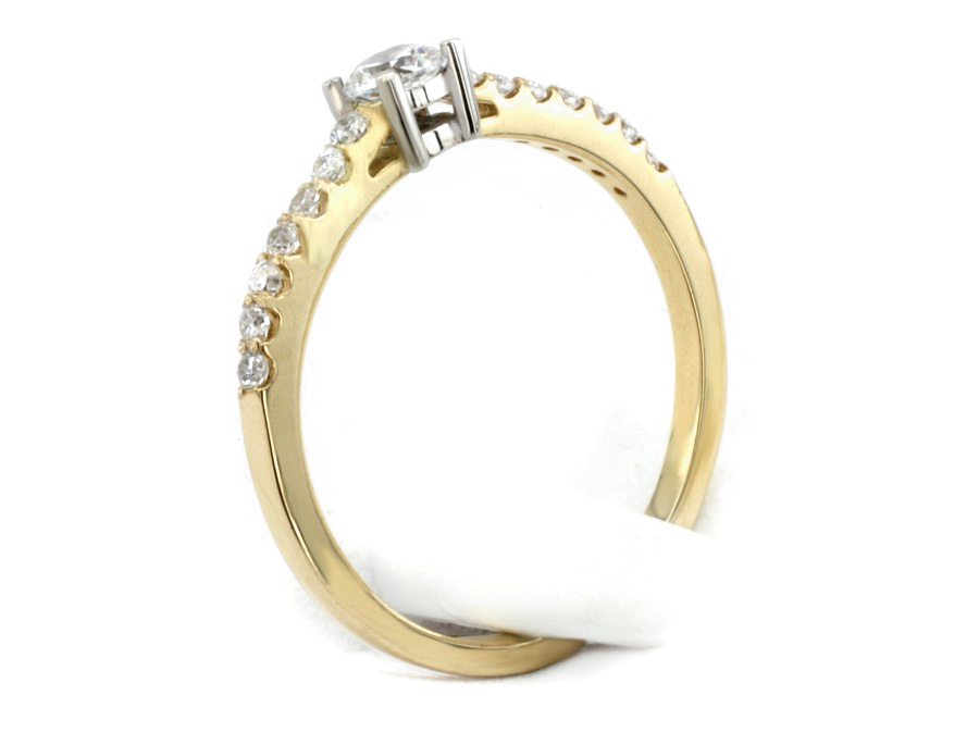 Pierścionek zaręczynowy z brylantem - 679bbr_P_F — zdjęcie 3