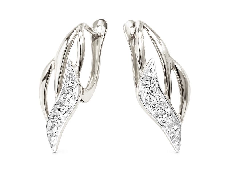 Kolczyki srebrne z cyrkoniami - 680ag