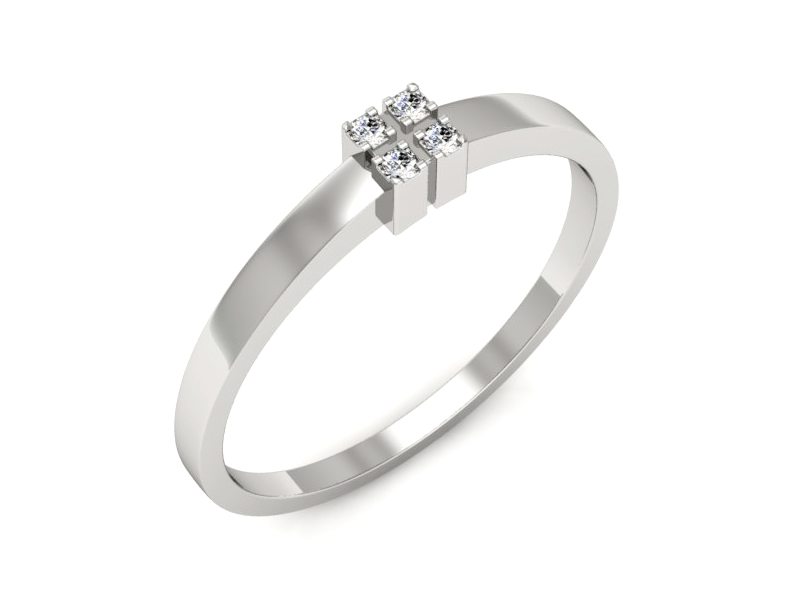 Pierścionek zaręczynowy z diamentami - 687bb