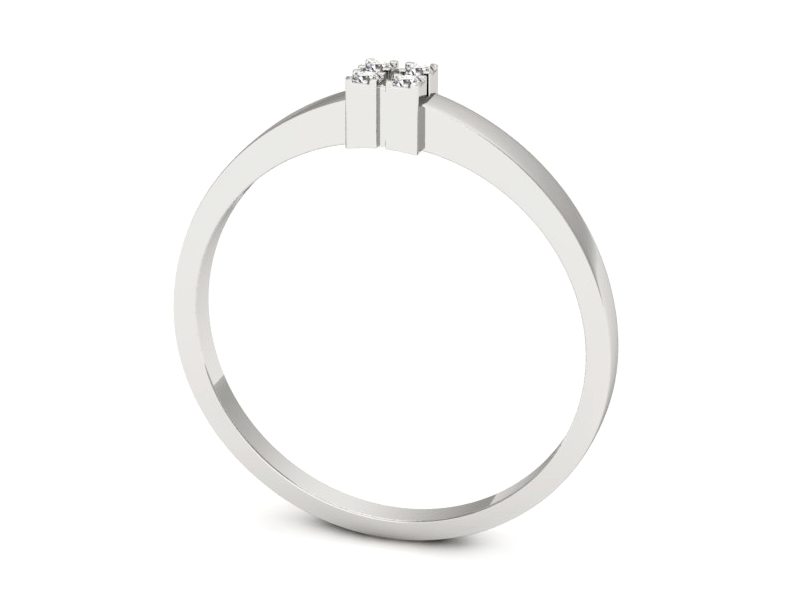 Pierścionek zaręczynowy z diamentami - 687bb — zdjęcie 3