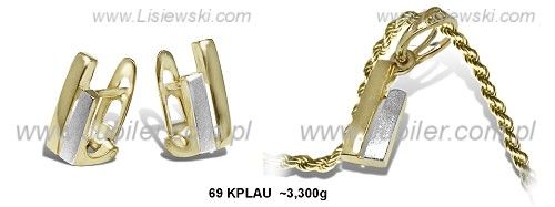 Komplet biżuterii żółte złoto próba 585 - 69kplau