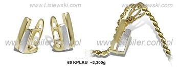 Komplet biżuterii żółte złoto próba 585 - 69kplau - 1