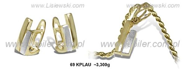 Komplet biżuterii żółte złoto próba 585 — 69kplau