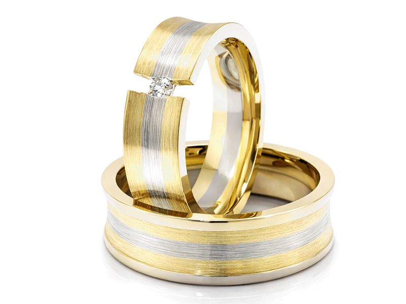 Obrączki ślubne obrączki z brylantem - 70210359z — zdjęcie 3